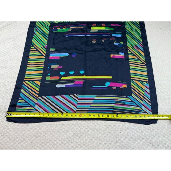 Laltramoda Square Silk Scarf Modern MCM Colorful 33"x33" - Picture 9 of 9